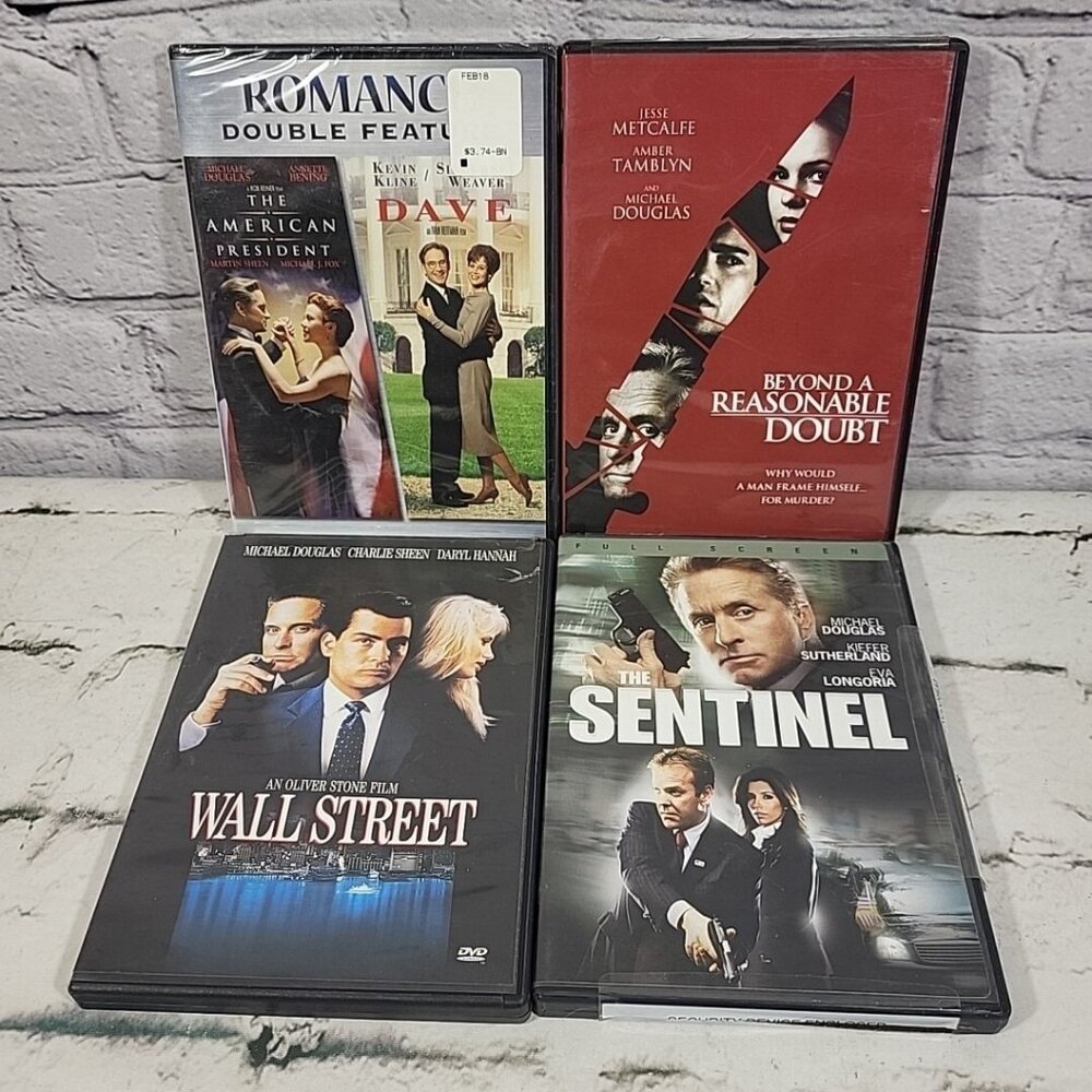 Michael Douglas Movies DVD Lot Of 4 Wall Street Sentinel Beyond Reasonable Doubt